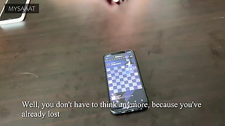 Step Sister Lost at Chess and got a Double Load in Her Pussy