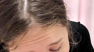 Horny After Party, She's Covered in Cum After Deepthroat Blowjob