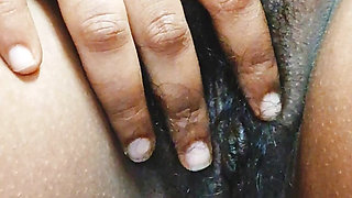 Pussy Fingering by house owner while his wife went for shopping and cuming with Maid