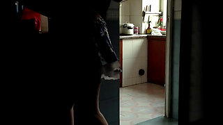 Asian Wife Fucked From Behind At Kitchen Hidden Cam