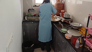 Sisters Are Preparing Food To Go To School Together. Brother Has Fucked Her