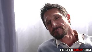 Obedient Teen Stepdaughter Fucked Hard by Stepdad and MILF - Taboo Threesome