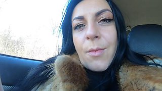 Cheating Wife Goes Fur-coat Shopping with Her Husbands Friend. She Will Suck His Cock Out-door 221