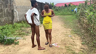 Naughty African Teen Showcasing Their Asses in Broad Daylight