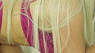 Perfect Blonde Has Fun at the Gloryhole!