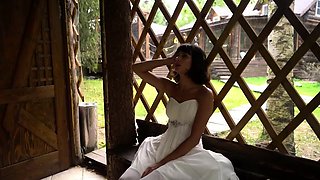 Bride gets pumped when the hubby is gone