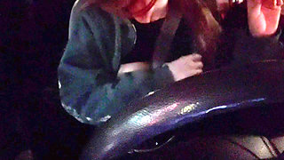 Car ride with me while i show my big juicy tits