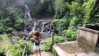 Waterfall visit and sex at home after