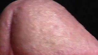 Glans Game with White Latex Gloves in Super-closeup