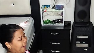 Busty brunette slut enjoys extreme amateur pov blowjob