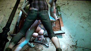 3D cosplay elf from manga turns up the heat teasing a monster dick for some raw action in her soaked pussy
