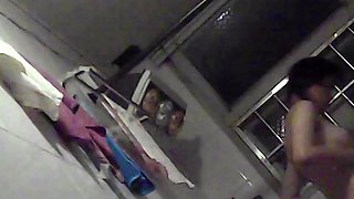Spied Chinese girl in uniform shower