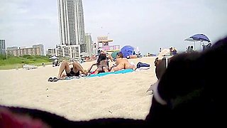 Exhibitionist Wife 99 And 102 - Milf Heather Spreads Her Ass While Nude Beach Watched And Her Husband Had What Was Going On! 15 Min - Heather Silk