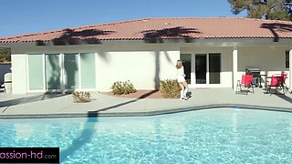 Slim Blonde Cutie Becky Summers Gets Creampied & Facialized After Extremely Hot Sex In the Bathroom