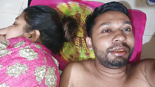 Beautiful New Married Wife Saree Romance