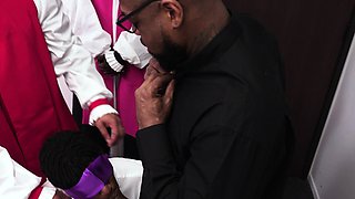Blindfolded Black Baptist Boy Banged By BBC!