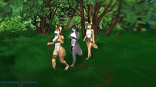 3d hentai cartoon bdsm femdom threesome itoril