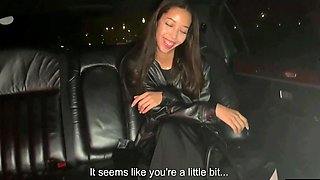 Limo public fuck with BBC and teen Latina babe