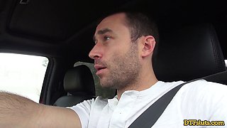 Watch Dani Daniels take it hard while I'm driving - rough doggystyle sex with a mature pornstar