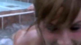 Two Horny Spring Breakers Fuck in the Hot Tub