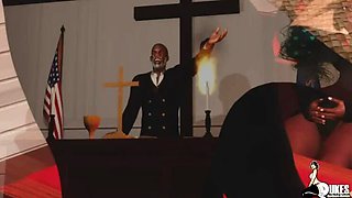 Preacher Bangs 2 Young Ebony Girls Hardcore