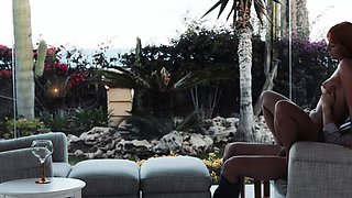 Blond amateur girlfriend outdoor hardcore