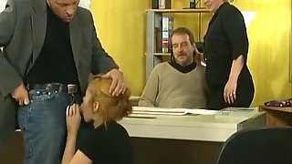 Naughty German Secretaries Fucked By Coworkers