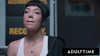 ADULT TIME - Sex Addict Little Puck FISTED  DOUBLE PENETRATED DURING ROUGH DVP GANGBANG