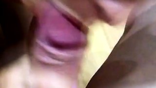 Russian Amateur Girl Sucks a Big Cock at Home