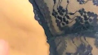 Two Fingers in My Creamy Pussy Stretching