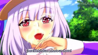 Horny anime girls exciting sex scene