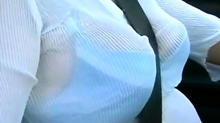 Mature Woman Masturbates in Public Car