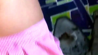 Hot babe gangbanged outdoor