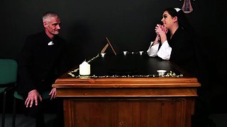 CFNM naughty babes cocksucking lucky guy