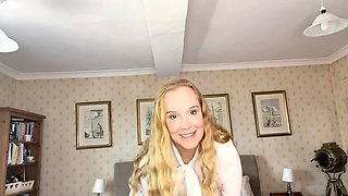 Blonde big titted amateur milf banged