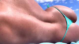 Sunbathing Latina Gets Fucked on Beach - Big Ass Amateur Sex in Public