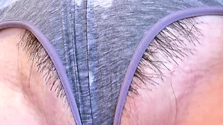 Sweaty Hairy Pussy Sweaty 34jj Tits Wet Panties