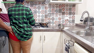 A Tale of Fuck & Romance: Indian Couple's Sensual Play in the Kitchen!  Big Ass - Loud Moaning  - Indian Anal Sex