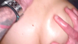 Stepsister prepared her ass with dildo for FIRST TIME ANAL and get fucked in Pussy and Ass