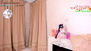 Blonde tight pussy babe solo toy fun in glamour masturbation