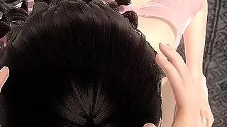 Fuck Her Mouth with Monster Cock While She Standing on Knees 3D Animation