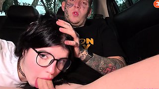 Hot Stepmom MILF In Car Shows Her Stepson The Sloppiest