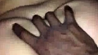 Two black men fuck white wife while cuck hubby films horny