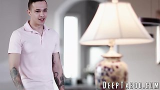 Bad bitch Annade Ville railed by filthy rich stepdad and son