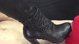 Wild MILF Lady Amy Dominating Her Masked Slave in Her Dungeon