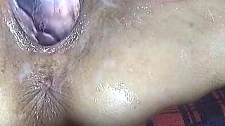 Adult Masturbates with Dildo Close up