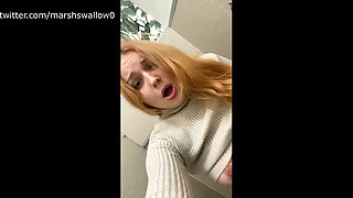 Real Public Masturbation in the Toilet