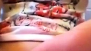 Amateur Asian Girl in Glasses Masturbating