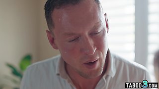 wife Kenna James celebrating on big male pole