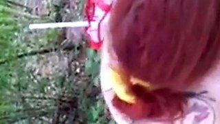 Gebundenes deutsches Babe Outdoor-Titty-ficked